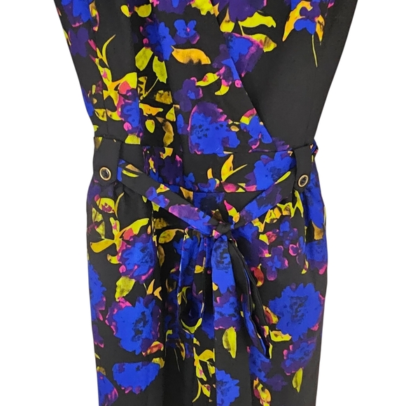 Yumi Kim Liz Romper In Midnight Casdade Purple & Blue Floral Print - Picture 6 of 10